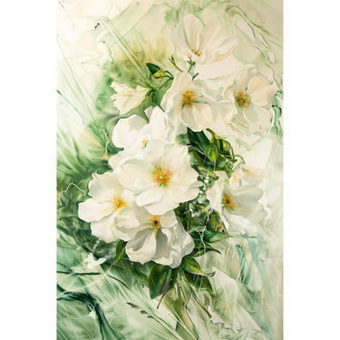 White Flower Canvas on Canvas
